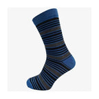 Men's Dress Socks: 5 Pairs of Stylish Multi-Striped Crew Socks for Comfort and Versatility - SIGMA FAUSTOSO UNIPESSOAL,LDA