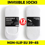 Invisible Cotton Trainer Socks - 12 Pairs Unisex Non-Slip Gym & Sports Socks - SIGMA FAUSTOSO UNIPESSOAL,LDA