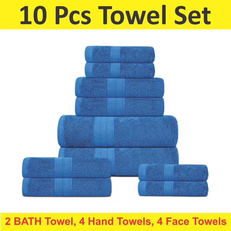Experience Ultimate Comfort with Our Luxury Bath Towel Set - 10 Pieces of Super Absorbent Bliss - SIGMA FAUSTOSO UNIPESSOAL,LDA