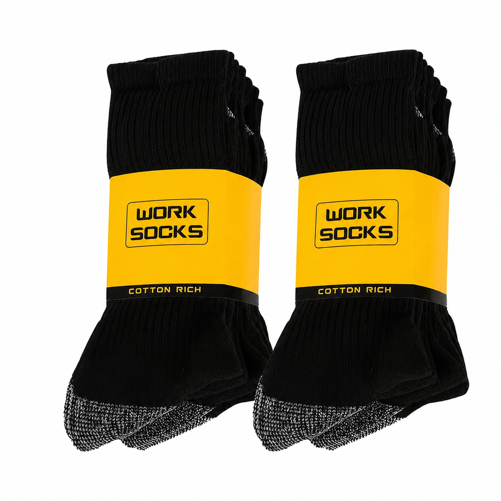Elevate Your Wardrobe with 10 Pairs of Men's Black & White Crew Socks – Style and Comfort for Every Occasion - SIGMA FAUSTOSO UNIPESSOAL,LDA