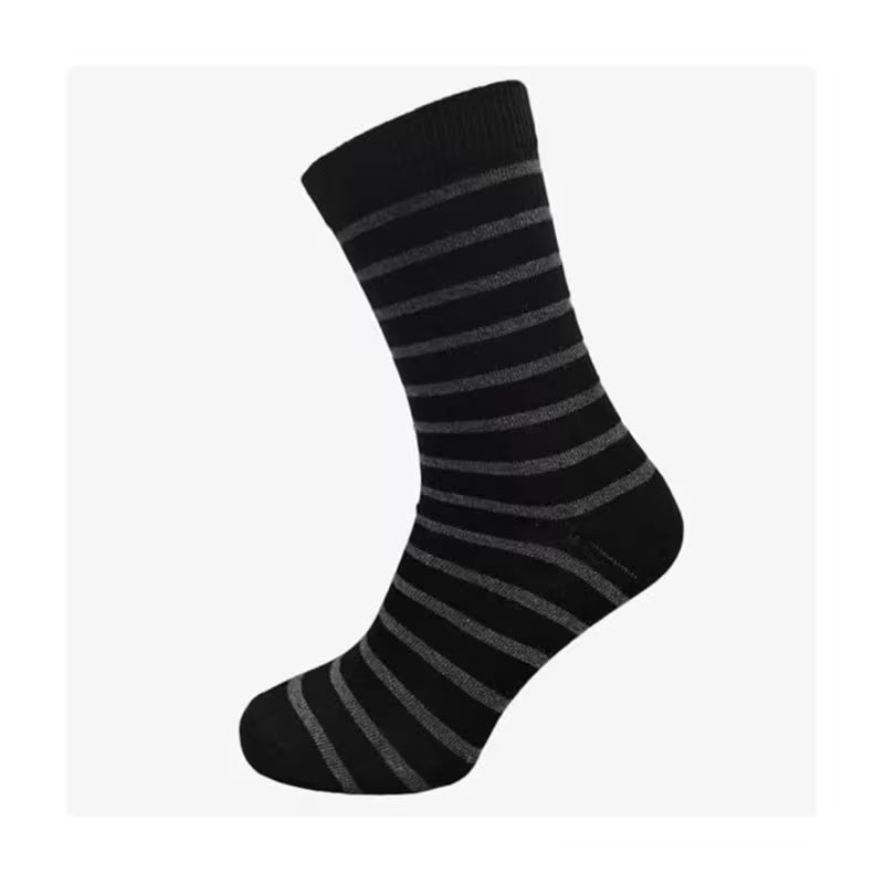 Men's Dress Socks: 5 Pairs of Stylish Multi-Striped Crew Socks for Comfort and Versatility - SIGMA FAUSTOSO UNIPESSOAL,LDA