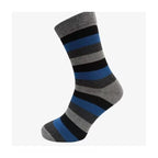 Men's Dress Socks: 5 Pairs of Stylish Multi-Striped Crew Socks for Comfort and Versatility - SIGMA FAUSTOSO UNIPESSOAL,LDA