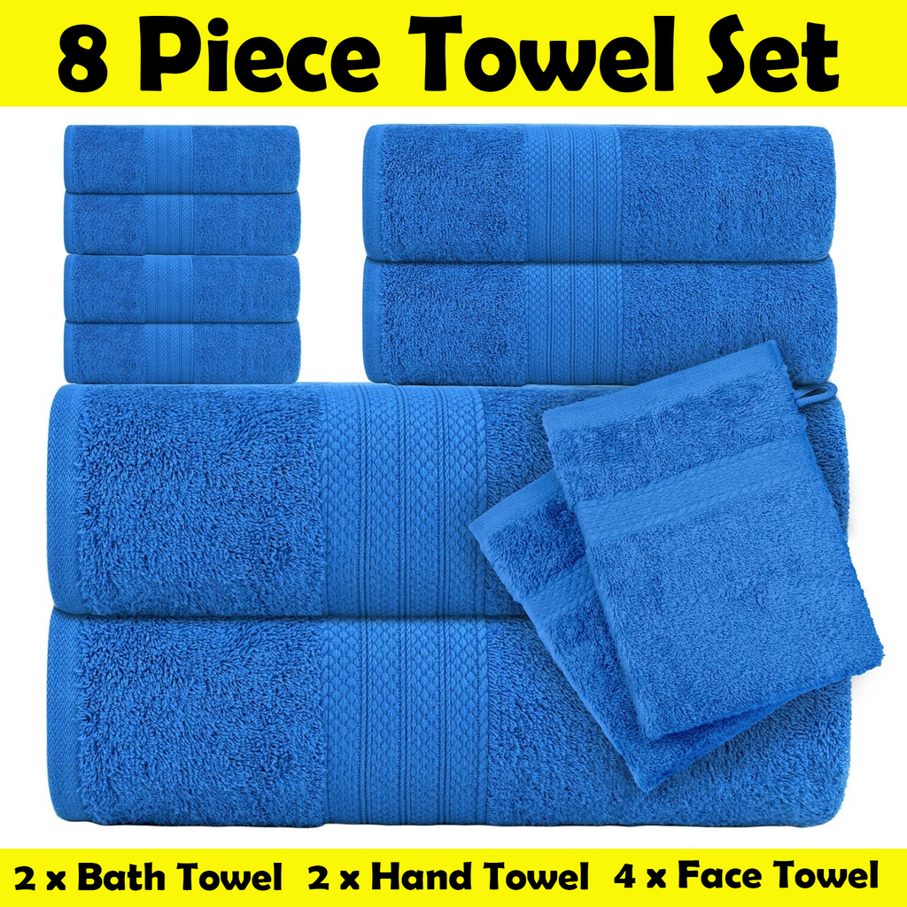 Luxury Towel Set: Wrap Yourself in Comfort with Our 8-Piece Collection - SIGMA FAUSTOSO UNIPESSOAL,LDA