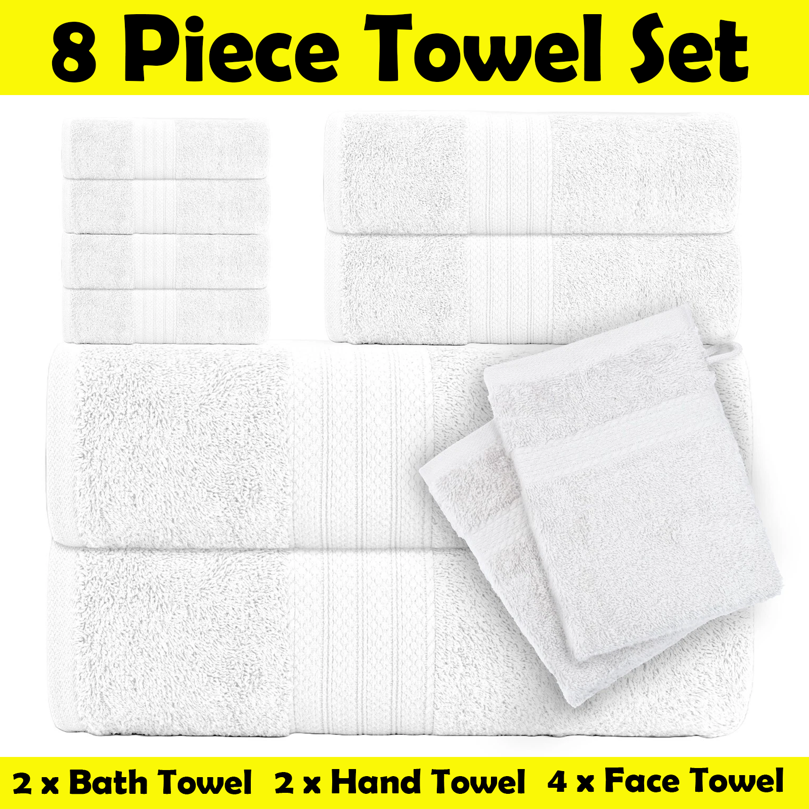 Luxury Towel Set: Wrap Yourself in Comfort with Our 8-Piece Collection