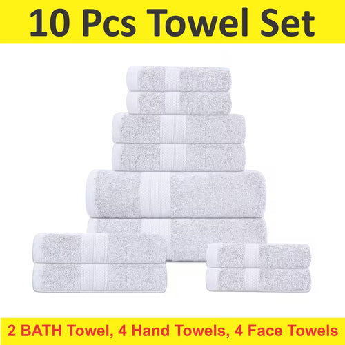 Experience Ultimate Comfort with Our Luxury Bath Towel Set - 10 Pieces of Super Absorbent Bliss - SIGMA FAUSTOSO UNIPESSOAL,LDA