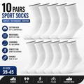 Cotton-Rich Sports Socks for Active Lifestyle – 10 Pairs of Comfort and Durability for All Your Activities - SIGMA FAUSTOSO UNIPESSOAL,LDA
