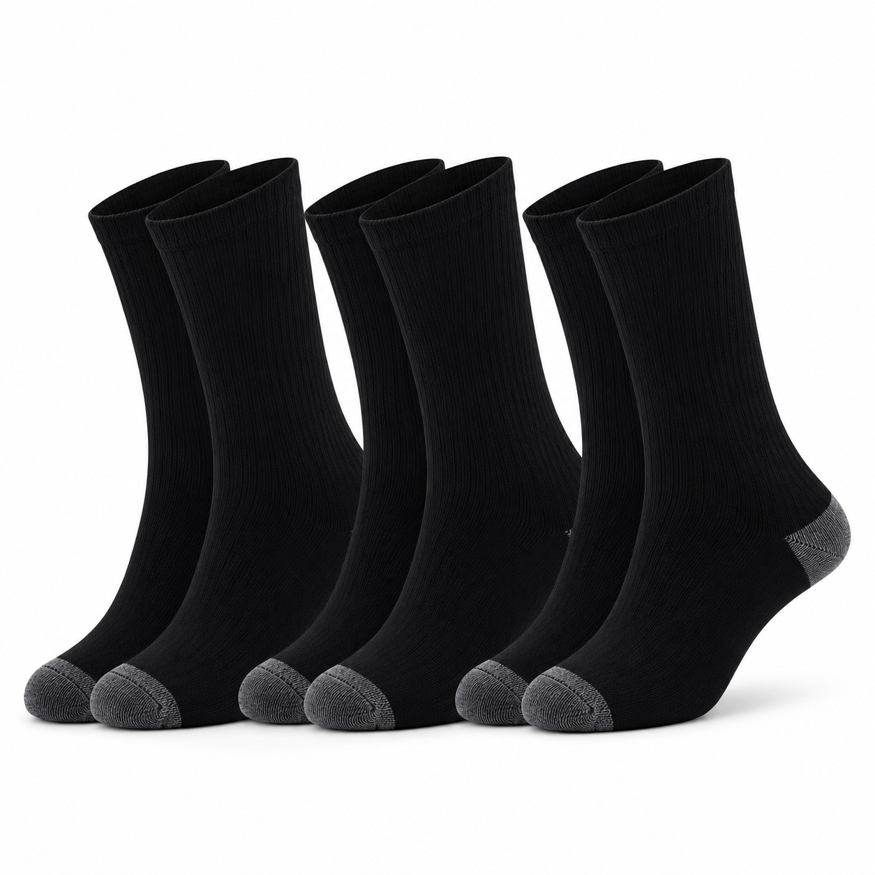 Diabetic Socks for Sensitive Feet - 3 Pairs of Cozy Non-Elastic Crew Socks for All-Day Comfort - SIGMA FAUSTOSO UNIPESSOAL,LDA
