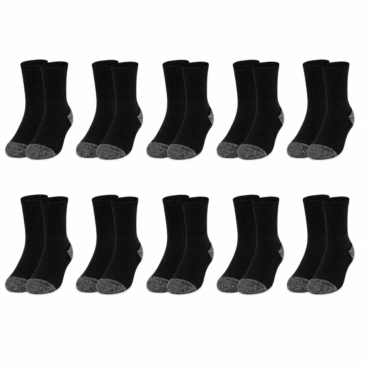 Elevate Your Wardrobe with 10 Pairs of Men's Black & White Crew Socks – Style and Comfort for Every Occasion - SIGMA FAUSTOSO UNIPESSOAL,LDA