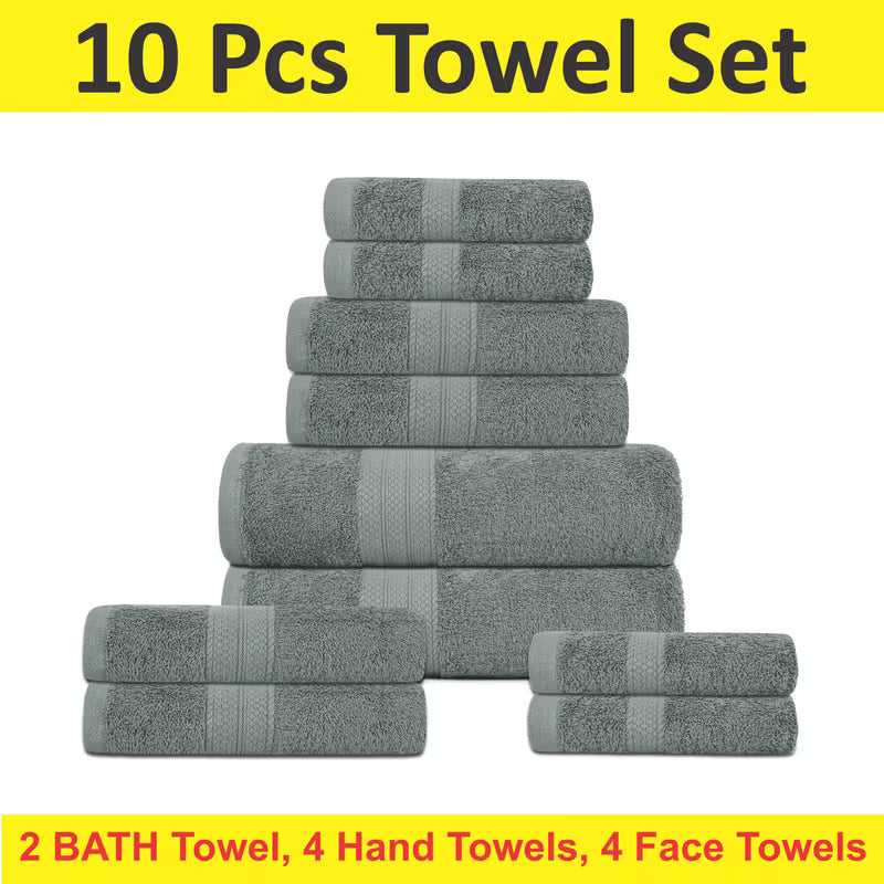 Experience Ultimate Comfort with Our Luxury Bath Towel Set - 10 Pieces of Super Absorbent Bliss - SIGMA FAUSTOSO UNIPESSOAL,LDA