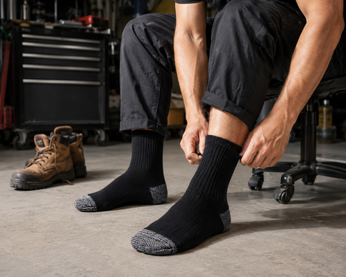 Elevate Your Wardrobe with 10 Pairs of Men's Black & White Crew Socks – Style and Comfort for Every Occasion - SIGMA FAUSTOSO UNIPESSOAL,LDA
