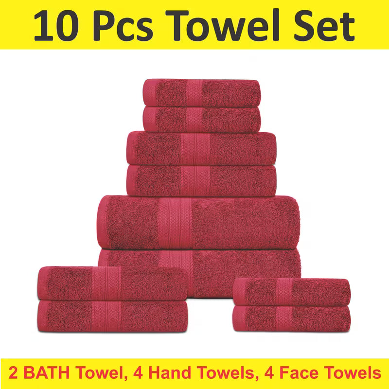 Experience Ultimate Comfort with Our Luxury Bath Towel Set - 10 Pieces of Super Absorbent Bliss - SIGMA FAUSTOSO UNIPESSOAL,LDA